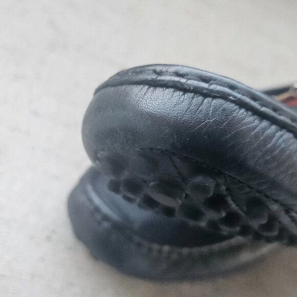 Gucci Men Shoes Slip On Loafer Black Leather Upper Made in Italy Size 40.5 Auth - Picture 15 of 15